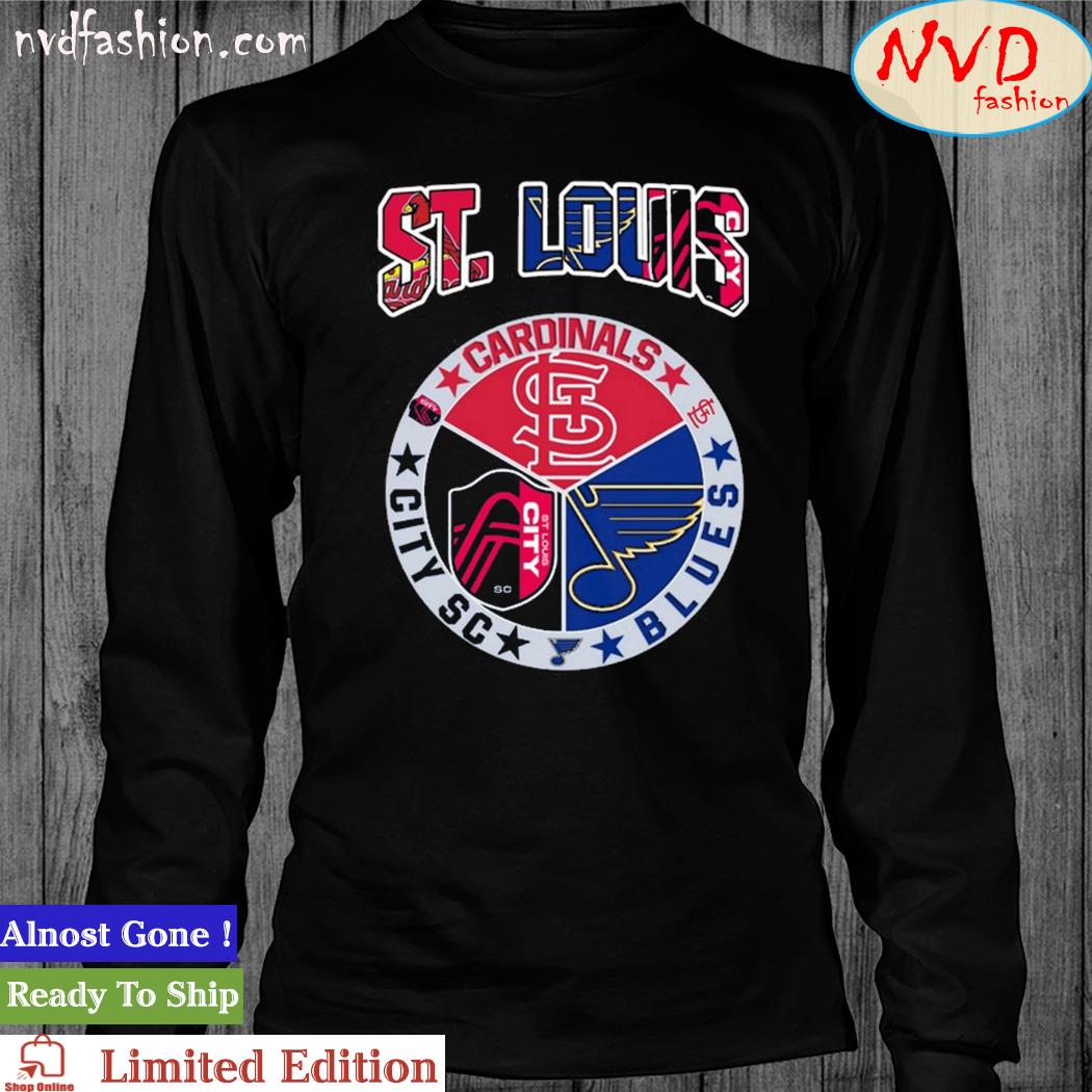 St louis city sc st louis cardinals st louis blues logo T-shirts, hoodie,  sweater, long sleeve and tank top