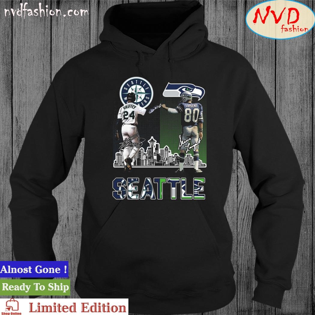Seattle mariners ken griffey jr. Seattle Seahawks steve largent signatures Shirt hoodie