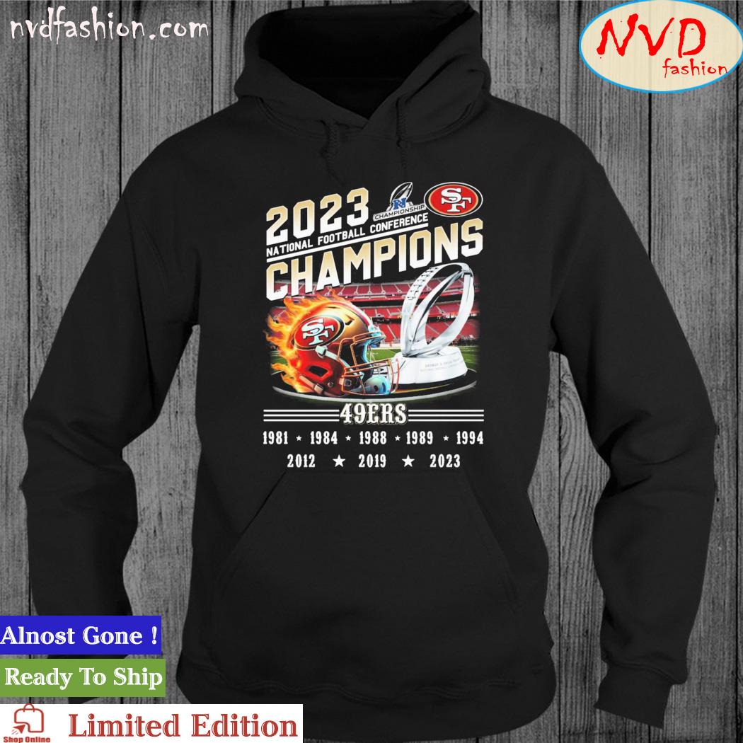2023 National Football Conference Champions San Francisco 49ers Helmet Trophy Shirt hoodie