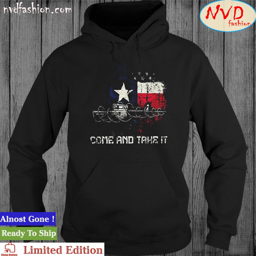 Come And Take It Barbed Wire Shirt Gun Lover Support Texas hoodie