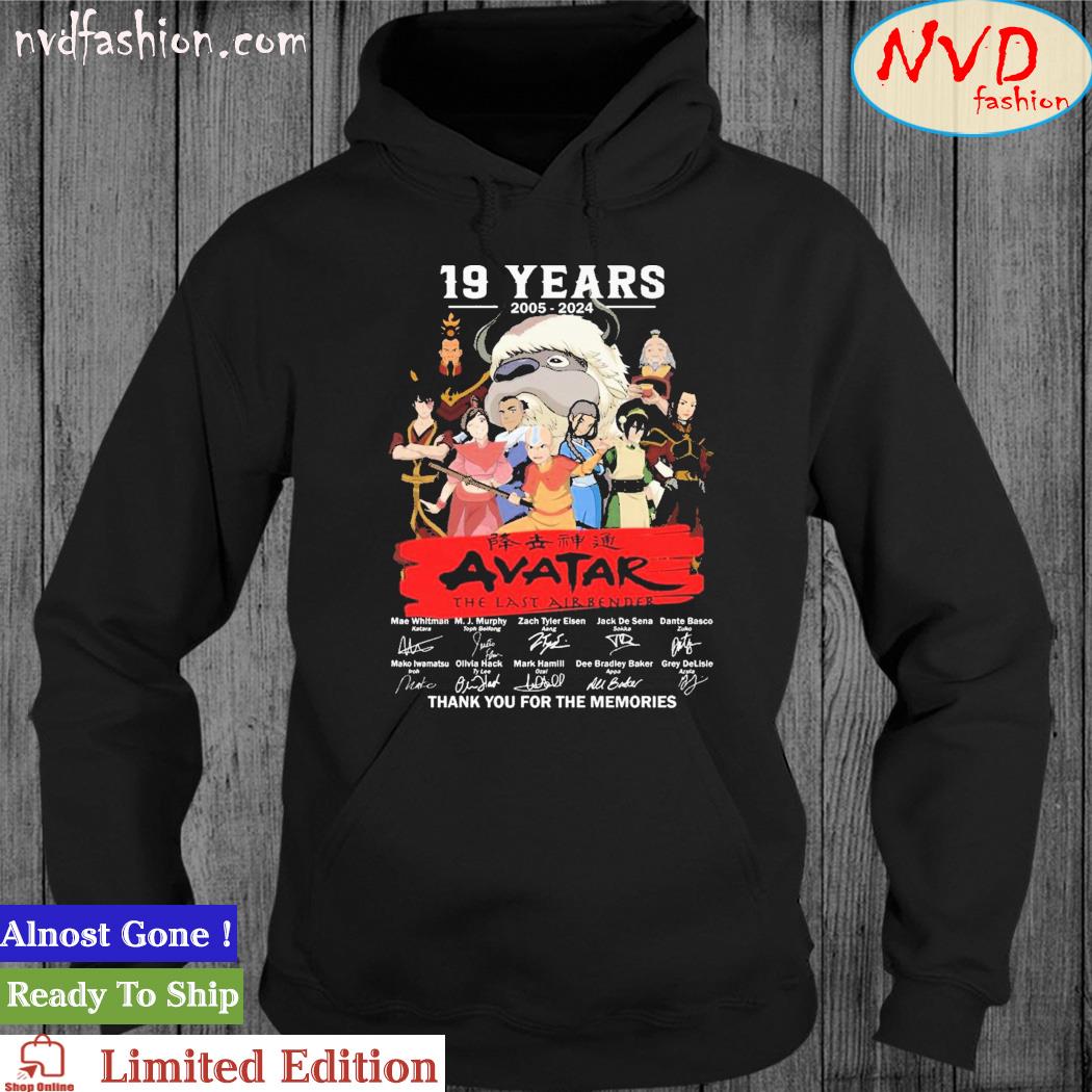 Official 19 Years 2005 – 2024 Avatar The Last Airbender Thank You For The Memories Shirt hoodie