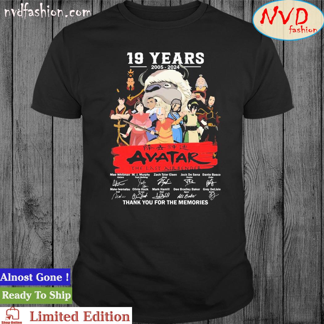 Official 19 Years 2005 – 2024 Avatar The Last Airbender Thank You For The Memories Shirt