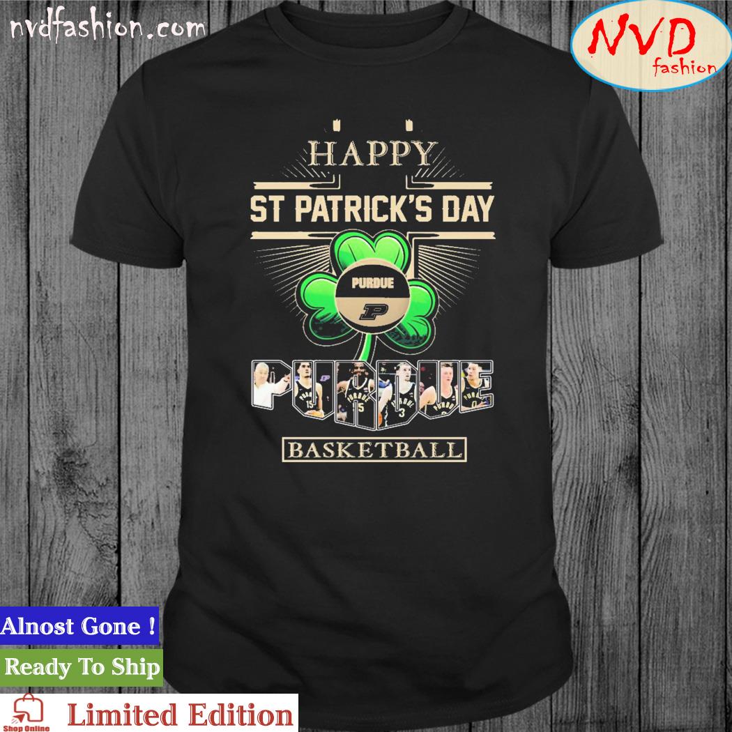 Official Happy St Patrick's Day Purdue Boilermakers Basketball Shirt