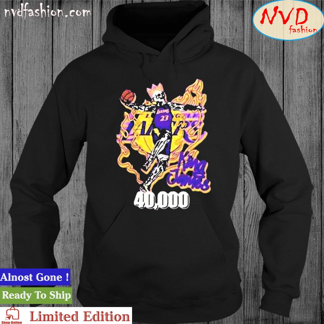 City Of Angels Los Angeles Lakers King Skull James Congratulations LeBron James Reach 40K Career Points Shirt hoodie